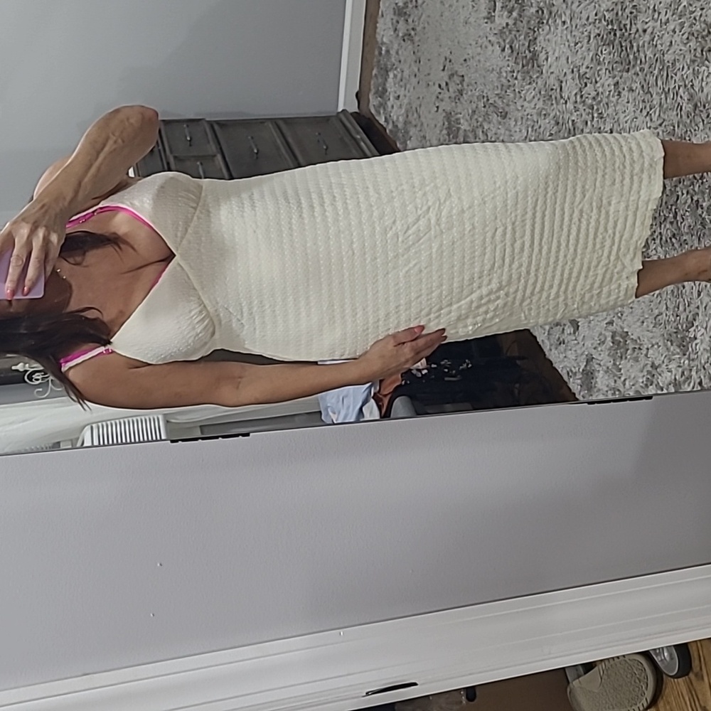 Midi cream dress